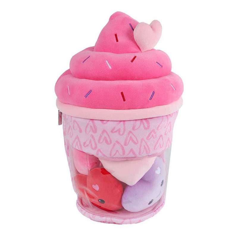 Load image into Gallery viewer, Van manen pluche ijsje knuffel met hartjes - fluffy menu 36cm speelgoed.