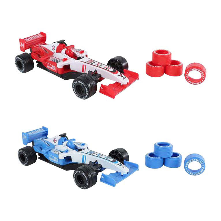Load image into Gallery viewer, 2-play formule raceauto met extra banden pull back