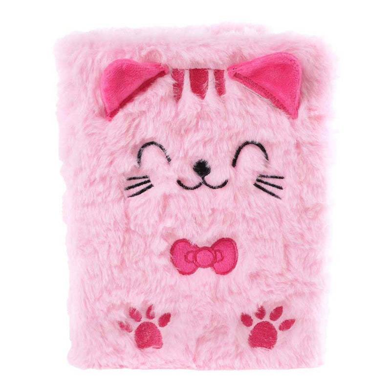 Afbeelding laden in galerijviewer, Glamour fluffy kat notitieboek a5 roze - 80pag.