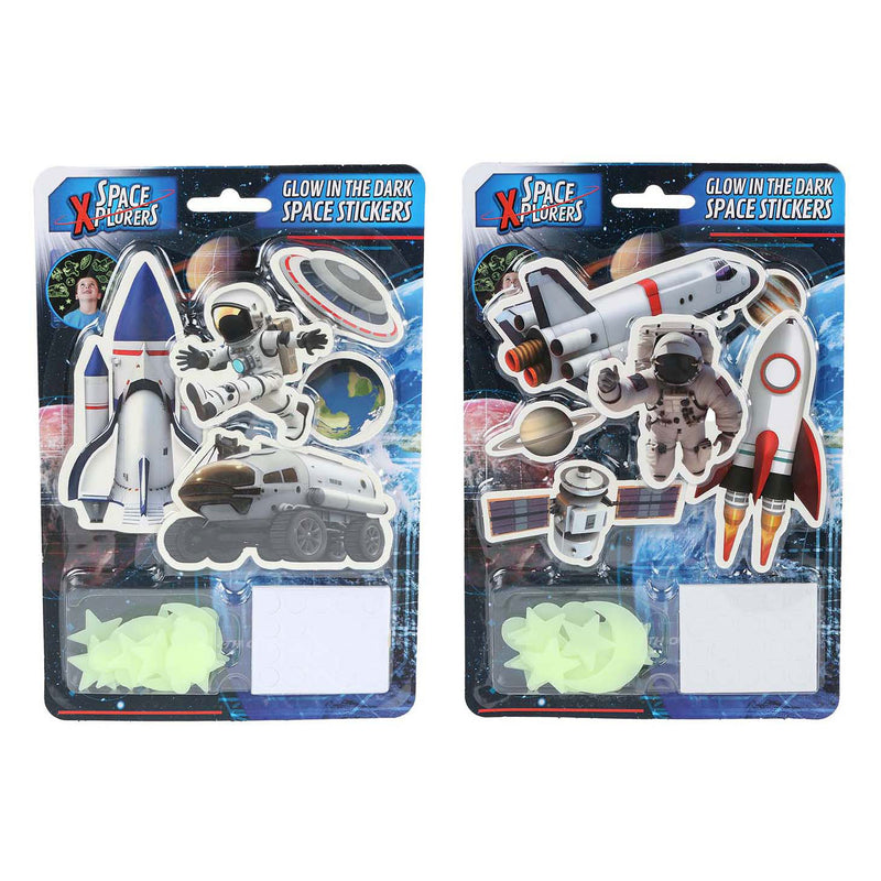 Afbeelding laden in galerijviewer, Space xplorers glow in the dark stickers - 21st.