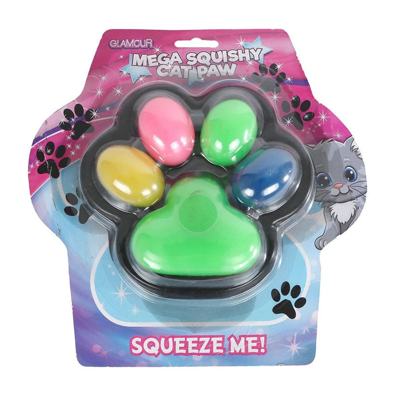 Afbeelding laden in galerijviewer, Glamour squishy mega kattenpoot 500gram 6ass 17cm