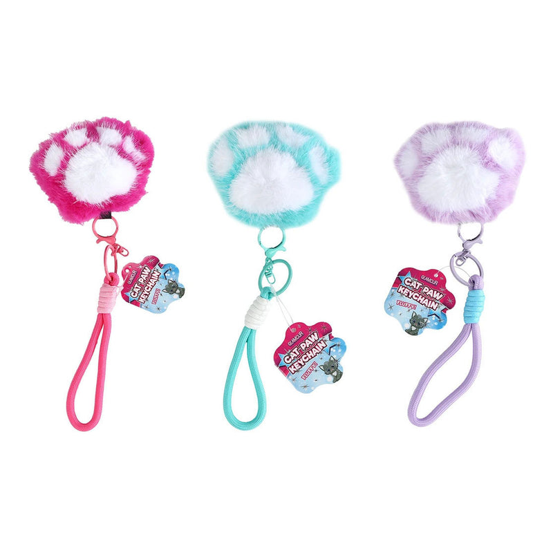 Load image into Gallery viewer, Glamour fluffy sleutelhanger kattenpootje