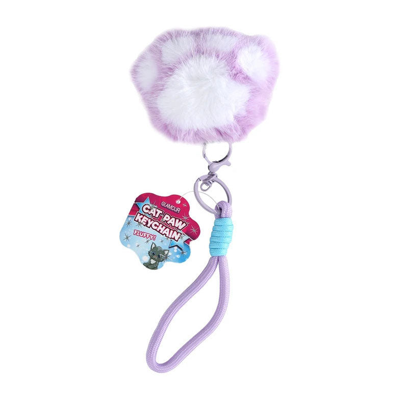Load image into Gallery viewer, Glamour fluffy sleutelhanger kattenpootje