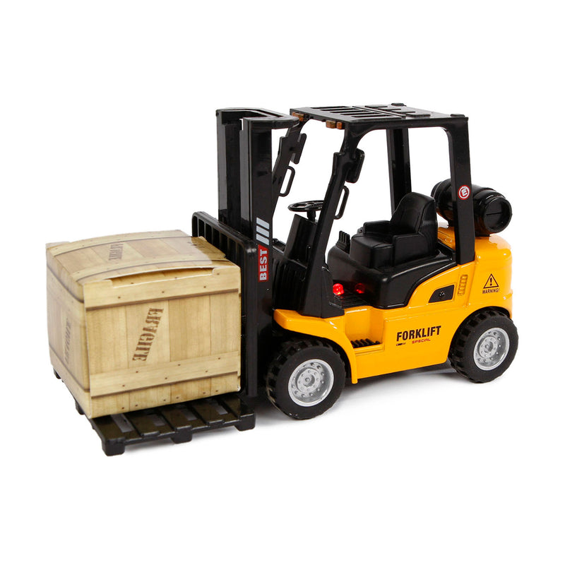 Load image into Gallery viewer, 2-play vorkheftruck pull-back - met licht en geluid - 14 cm - vanaf 4 jaar