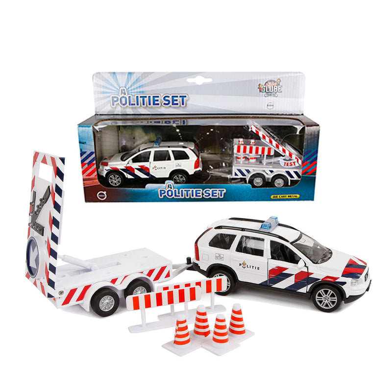 Load image into Gallery viewer, Kids Globe Globe Die-cast Politie Volvo XC90 met Pijlwagen NL