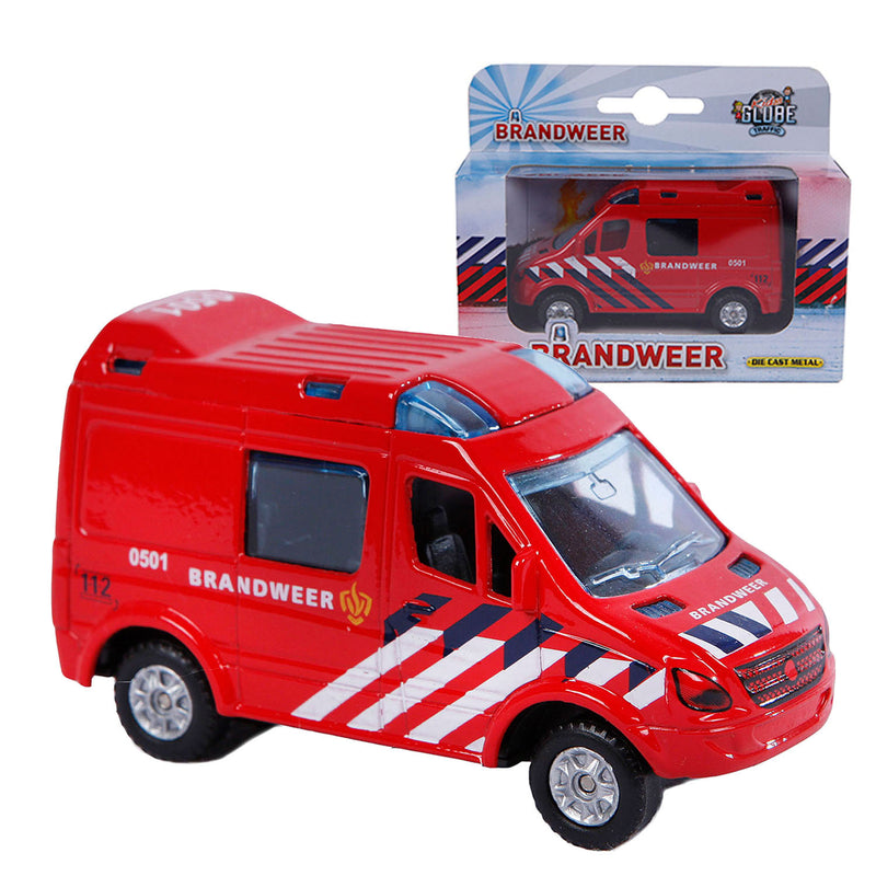 Load image into Gallery viewer, Kids globe die-cast brandweerauto