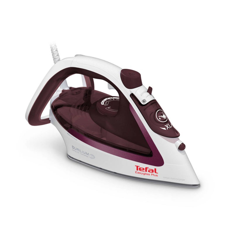 Load image into Gallery viewer, Tefal fv5714 easygliss plus stoomstrijkijzer 2400w bordeaux wit