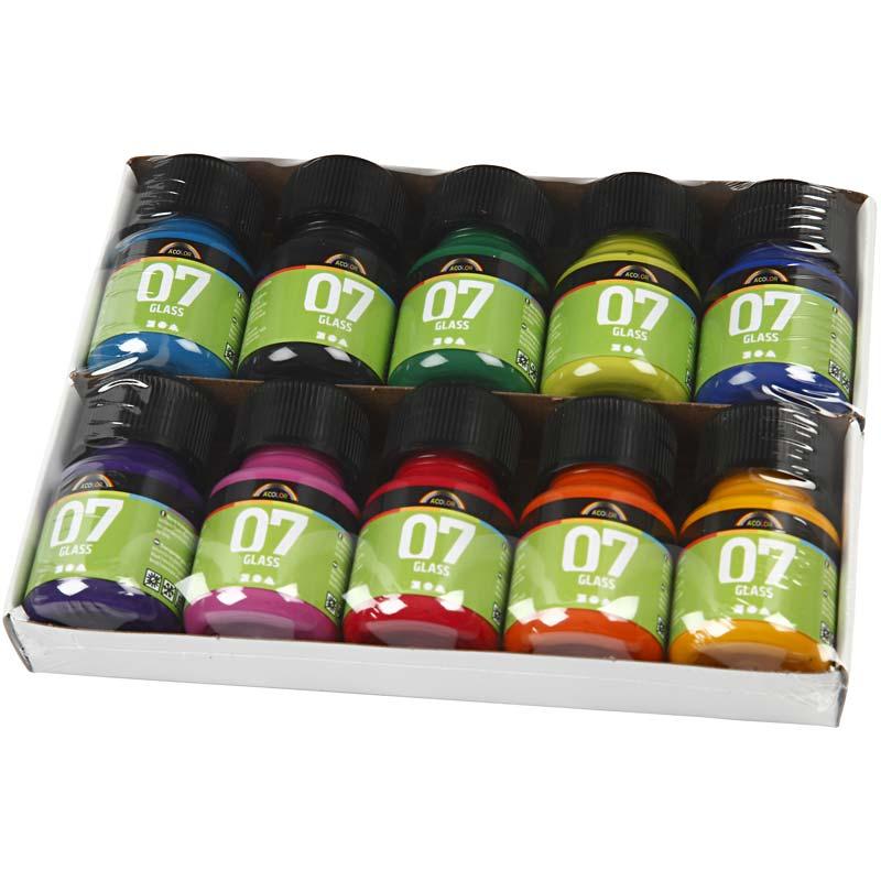 Load image into Gallery viewer, A-color https: www.cchobby.nl -glass-diverse-kleuren-10x30-ml-1-doos