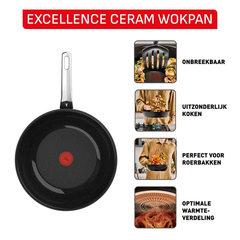 Load image into Gallery viewer, Tefal excellence ceramic wokpan ø28cm