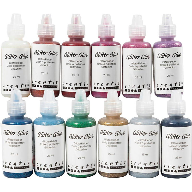 Load image into Gallery viewer, Creativ company https: www.cchobby.nl glitterlijm-diverse-kleuren-12x25-ml-1-doos