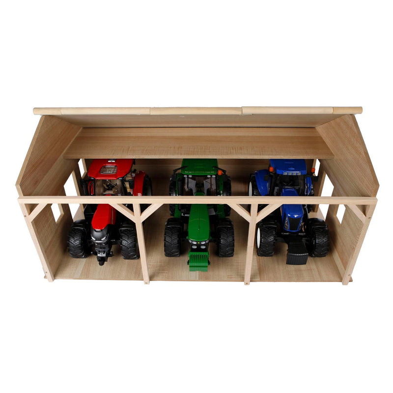 Load image into Gallery viewer, Kids globe landbouwloods hout voor 3 tractoren, 1:16