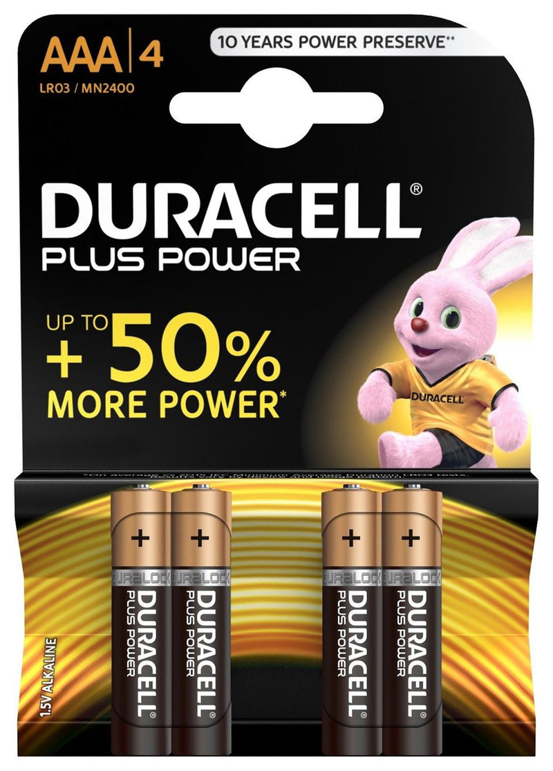 Load image into Gallery viewer, Duracell plus power duralock alkaline aaa lr03 blister a 4 stuks