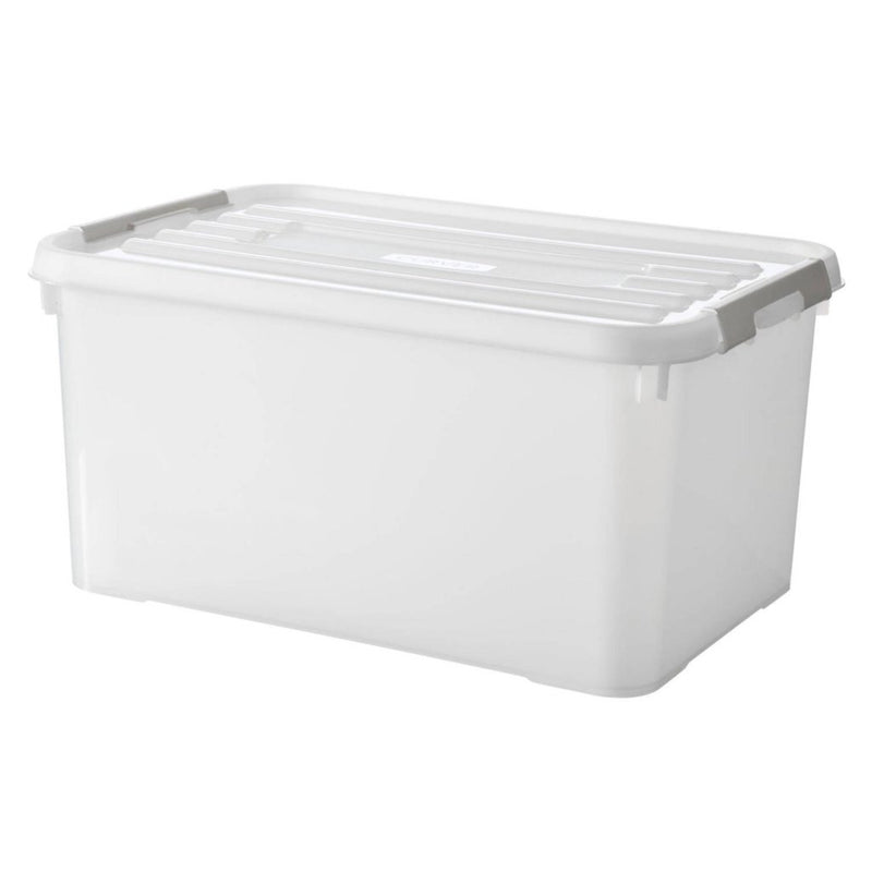 Load image into Gallery viewer, Curver handy+ opbergbox 50l transparant grijs wit