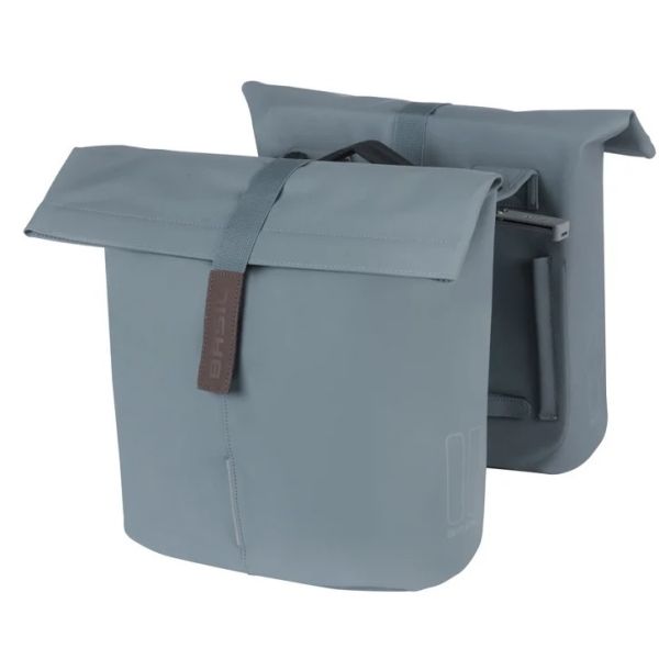 Load image into Gallery viewer, Basil dubbele fietstas city mik 28-32 liter - graphite blue