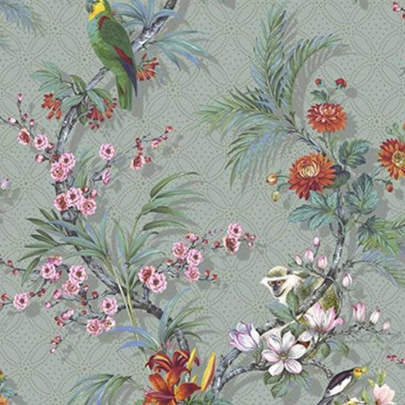 Load image into Gallery viewer, DUTCH WALLCOVERINGS DUTCH WALLCOVERINGS Behang Tropical grijs
