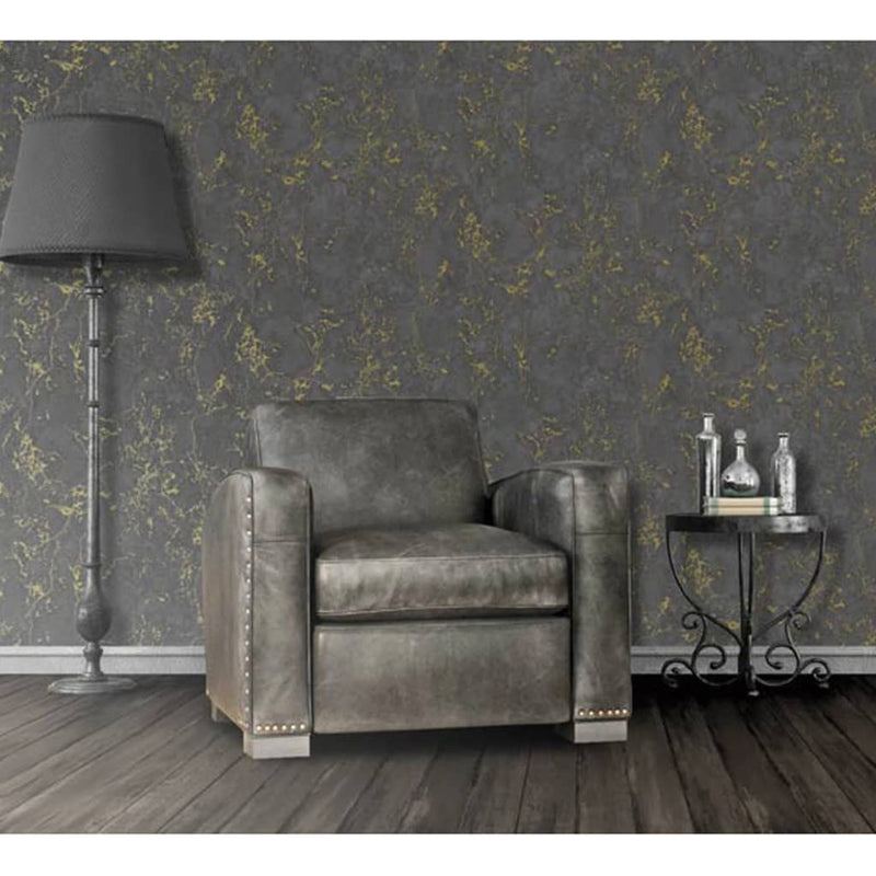 Load image into Gallery viewer, Dutch wallcoverings behang marble zwart en goud