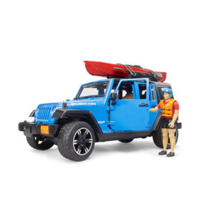 Load image into Gallery viewer, Bruder jeep wrangler rubicon met kayak and kayaker 1:16
