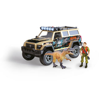 Load image into Gallery viewer, Dino base speelgoed terreinwagen met dino, licht en geluid - avontuurlijk kinderspeelgoed.