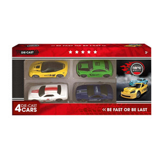 Afbeelding laden in galerijviewer, Rapid wheels diecast auto 4 stuks