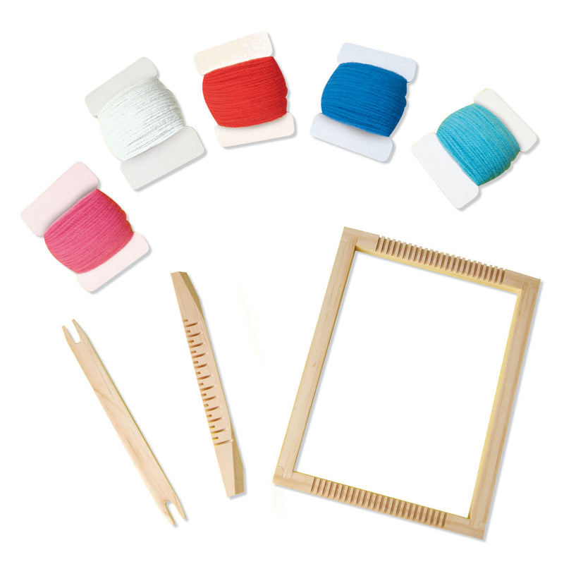 Load image into Gallery viewer, Ses weefset hobbyset met weefraam en garen