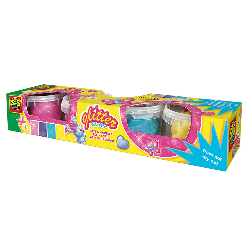 Load image into Gallery viewer, Ses klei glitter 4x 90 gram