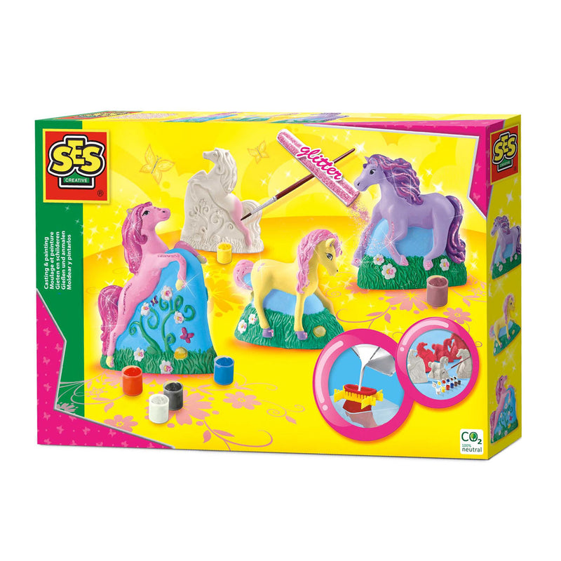 Load image into Gallery viewer, Ses paarden gieten en schilderen