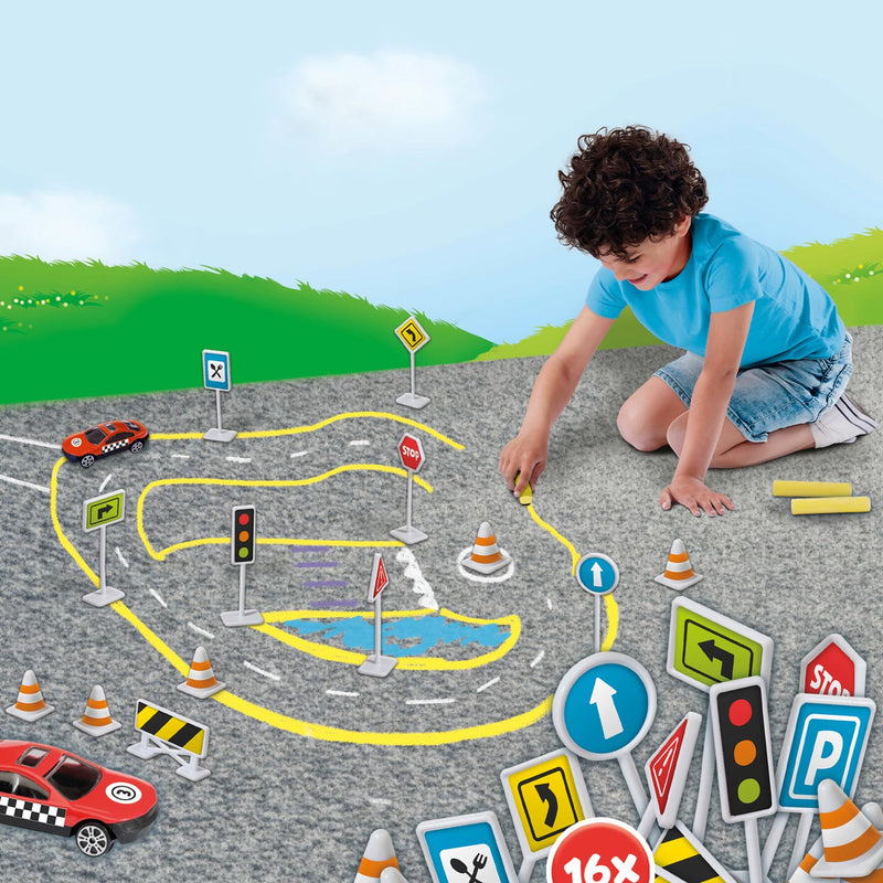 Load image into Gallery viewer, Ses stoepkrijt verkeer