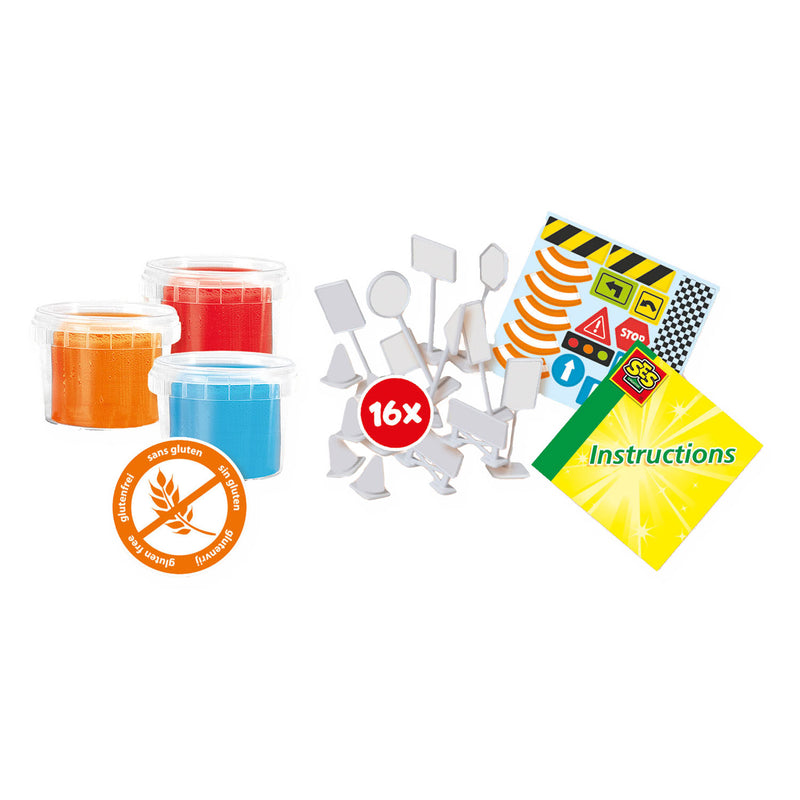 Load image into Gallery viewer, Ses klei verkeer - 3 kleipotjes