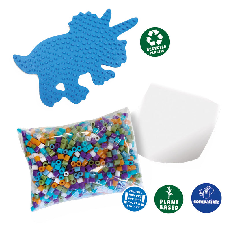 Load image into Gallery viewer, Ses creative ses green beedz - strijkkralenset triceratops dino