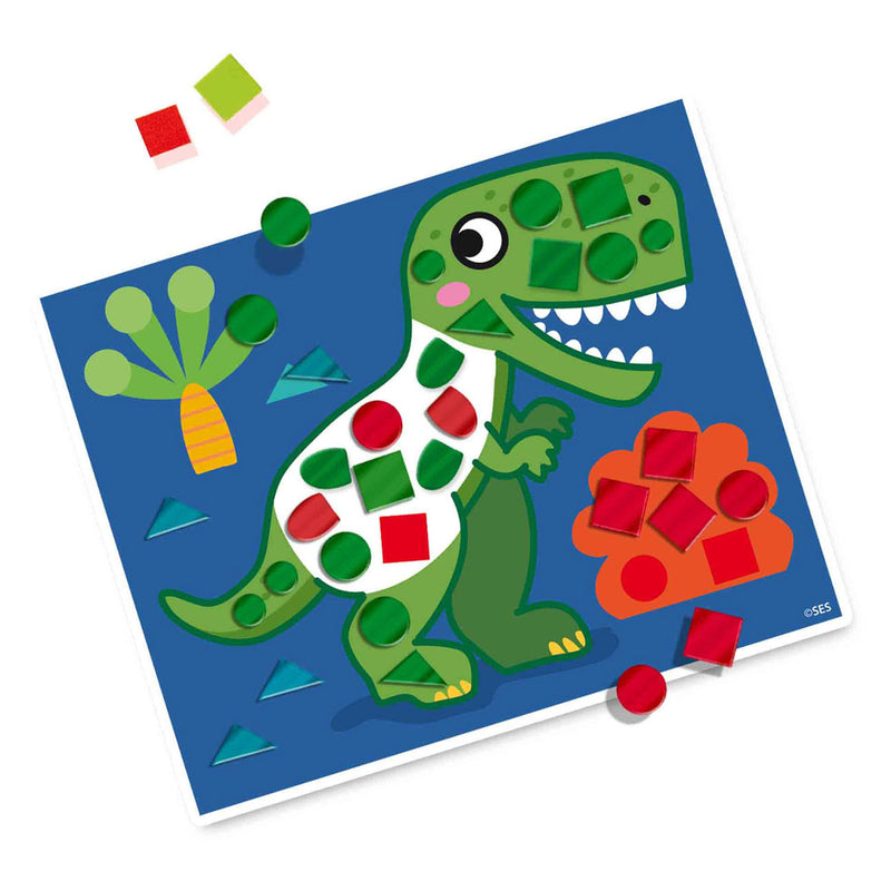 Load image into Gallery viewer, Ses creative ses ik leer dino's mozaïeken