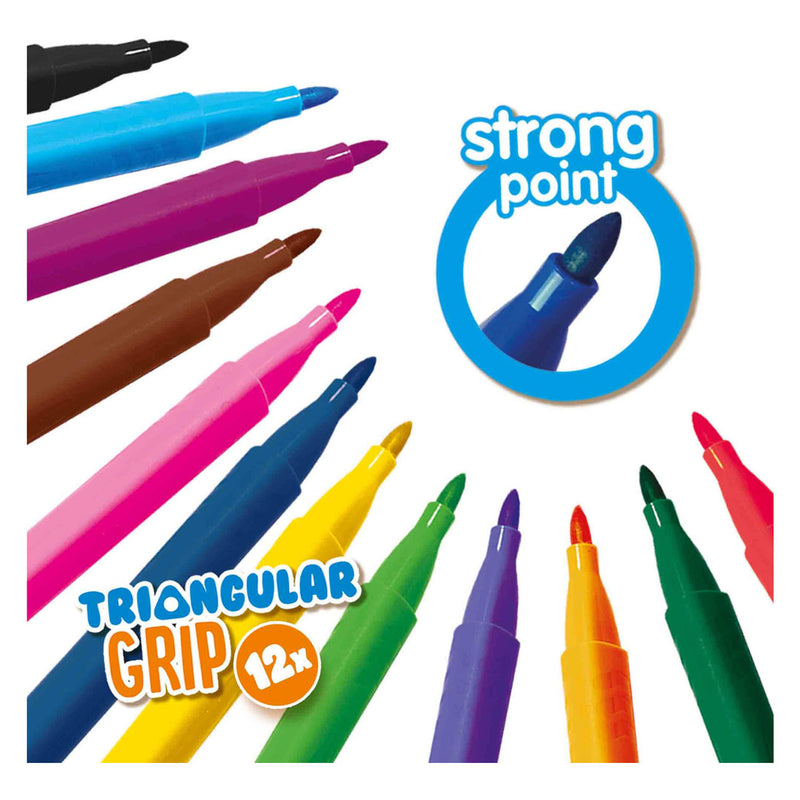Load image into Gallery viewer, Ses creative ses kleuren op nummers - driehoek grip stiften