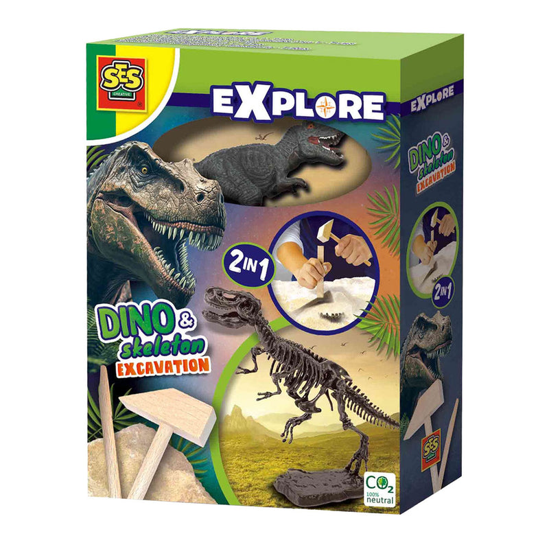 Load image into Gallery viewer, Ses explore dino en skelet opgraven 2in1 - t-rex