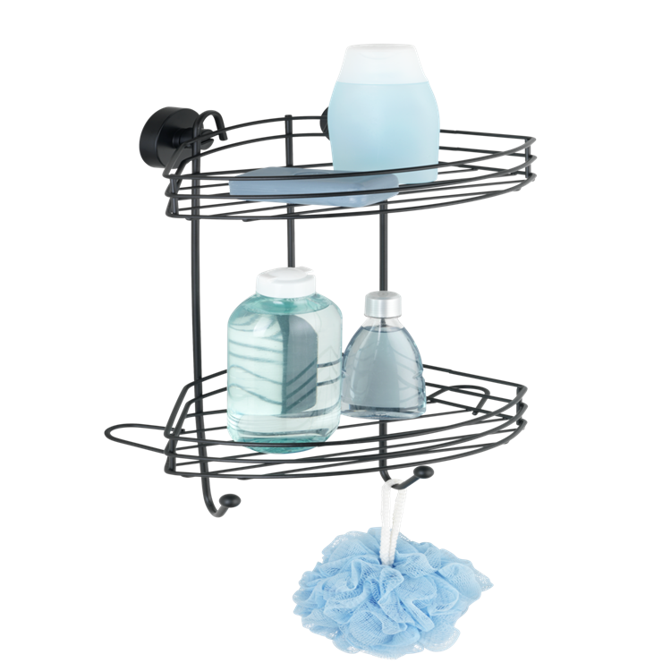 Load image into Gallery viewer, Wenko 1069607 - vacuum-loc hoekrek 2-laags zw. | 1 stuks