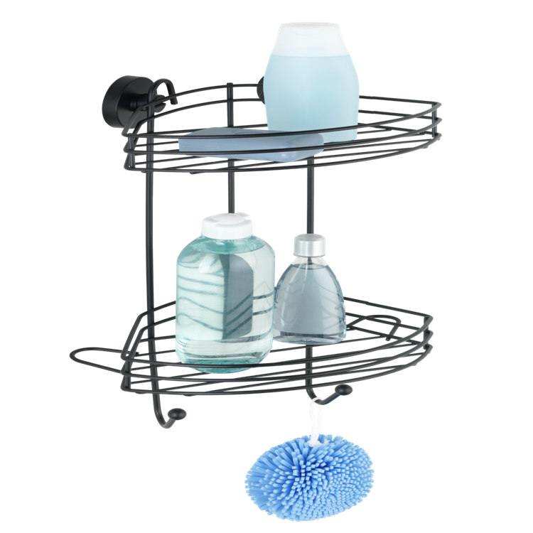 Load image into Gallery viewer, Wenko 1069607 - vacuum-loc hoekrek 2-laags zw. | 1 stuks