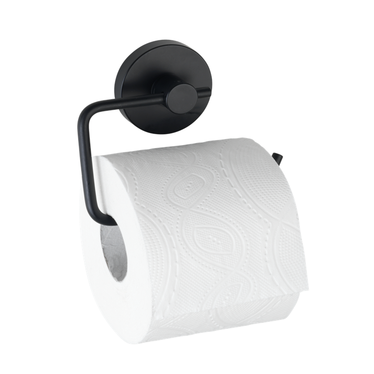 Load image into Gallery viewer, Wenko vacuum-loc toiletrolhouder milazzo mat zwart - wc rolhouder - bevestigen zonder boren
