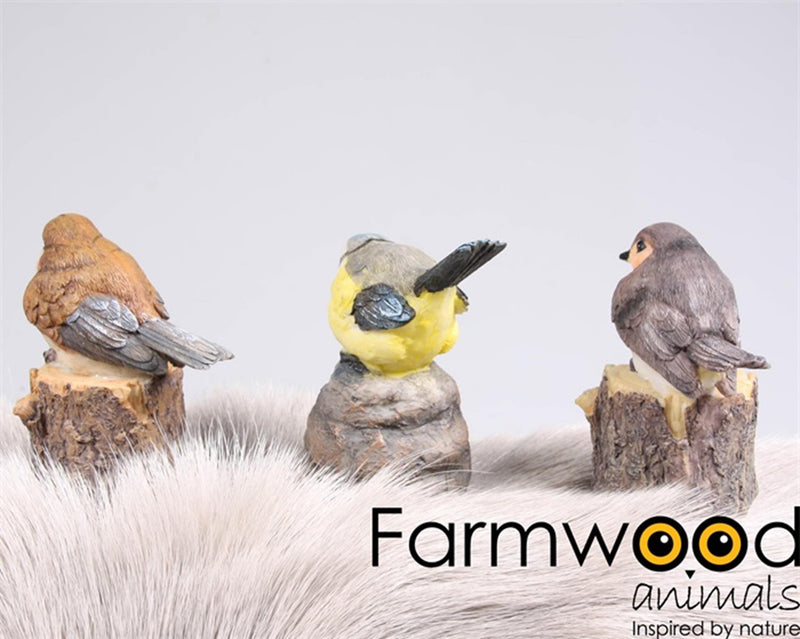 Afbeelding laden in galerijviewer, Farmwood animals tuinbeeld vogel met muziek 9x6x10 cm