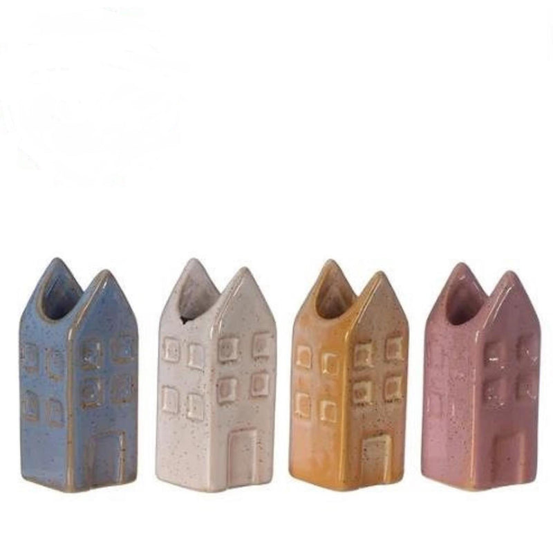 Load image into Gallery viewer, Ideas 4 seasons bloemenvaas huisje amsterdam m 3x3x8cm 4 assorti