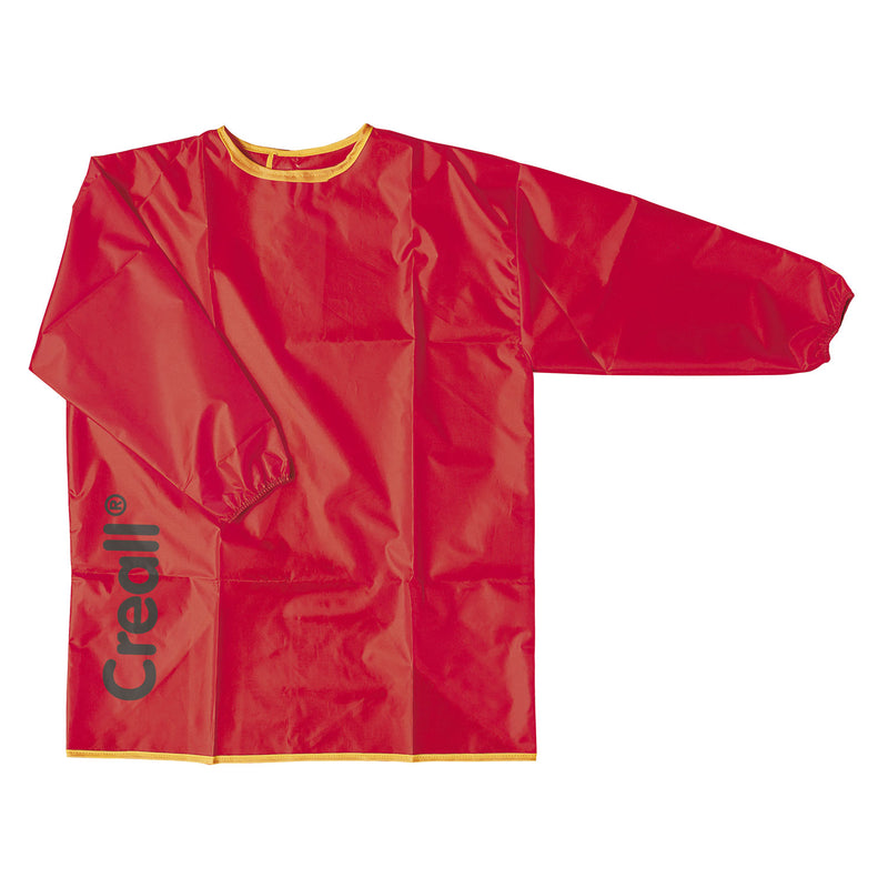 Load image into Gallery viewer, Creall verfschort medium rood – kliederschort - knutselschort - 5-8 jaar - wasbaar - professionele kwaliteit - gebruikt op scholen en kinderdagverblijven