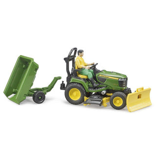 Load image into Gallery viewer, Bruder john deere zitmaaier met aanhanger en tuinman