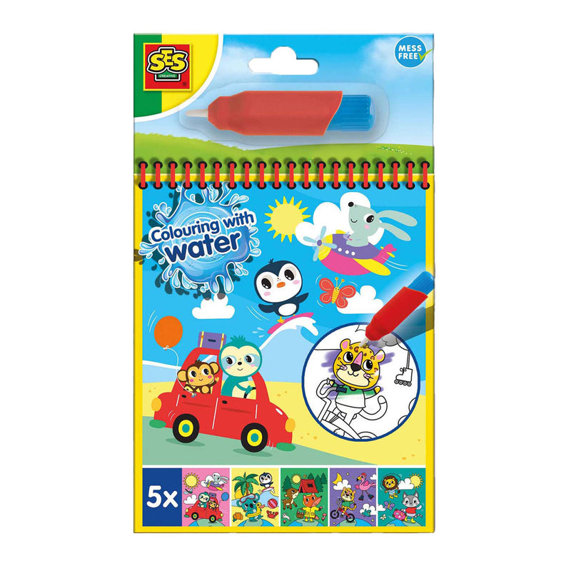 Load image into Gallery viewer, Ses kleuren met water kleurboek - op reis