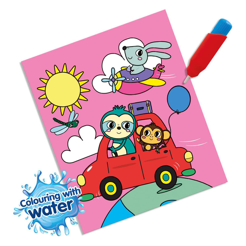 Load image into Gallery viewer, Ses kleuren met water kleurboek - op reis