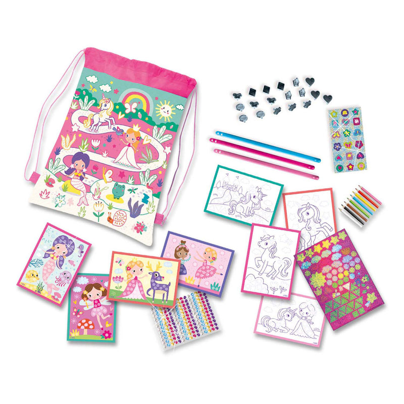 Load image into Gallery viewer, Ses creative 02401 activiteiten tas - armbandjes maken - kleuren - stickeren - knutselen op reis - versier je eigen tas