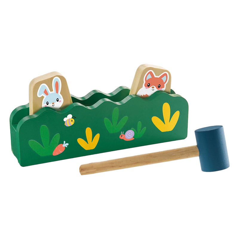 Load image into Gallery viewer, Ses houten hamerbank kiekeboe