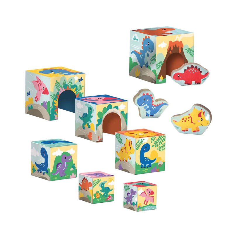 Load image into Gallery viewer, Ses creative ses stapelblokken toren met dino figuren