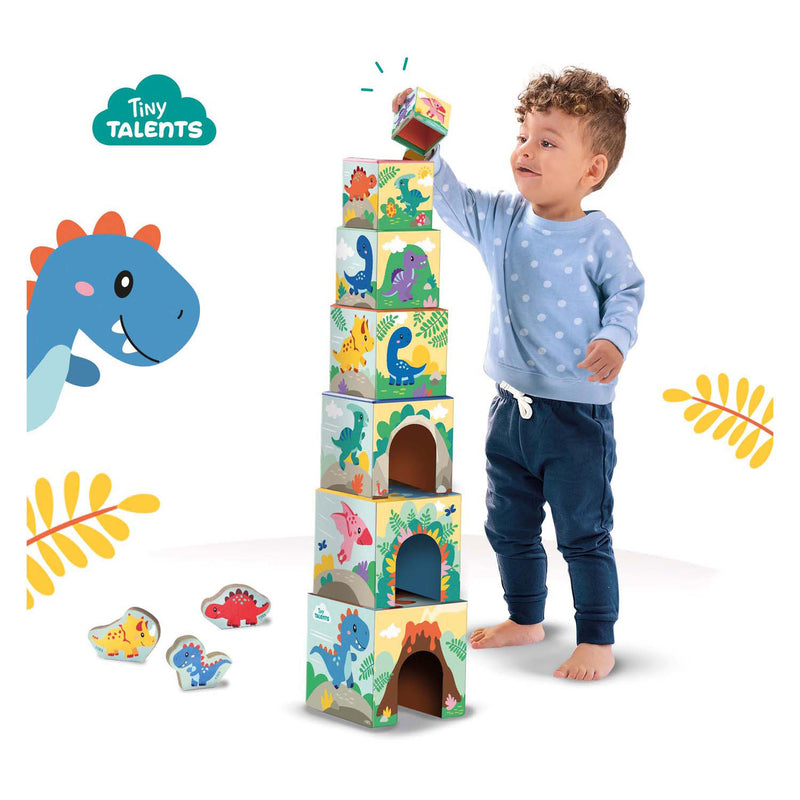 Load image into Gallery viewer, Ses creative ses stapelblokken toren met dino figuren