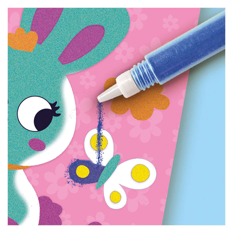 Load image into Gallery viewer, Ses gekleurde zandkunst - bosdieren