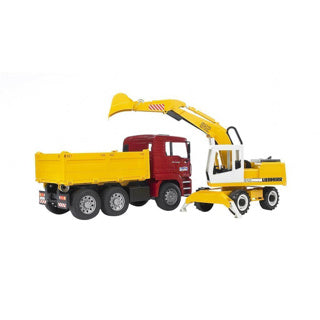Load image into Gallery viewer, Bruder 2751 man vrachtwagen met liebherr kraan