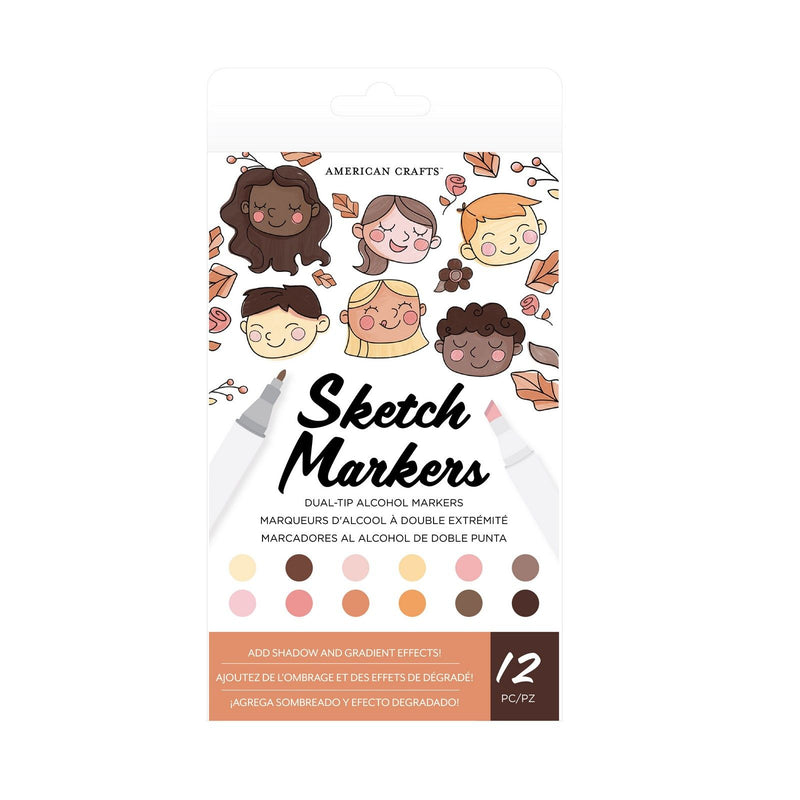 Load image into Gallery viewer, American crafts • sketch markers dual tip skin tone