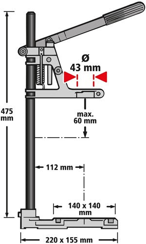 Load image into Gallery viewer, Wolfcraft - boorstandaard met bankschroef voor boormachine - universeel - tafelboormachine - kolomboor - machineklem - 3406301