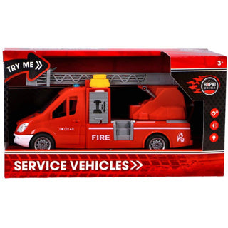 Afbeelding laden in galerijviewer, Rapid wheels brandweerwagen met ladder en licht en geluid en frictie sproeifunctie